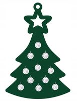 Zawieszka ozdoba święta CHOINKA glamur AŻUR Boże