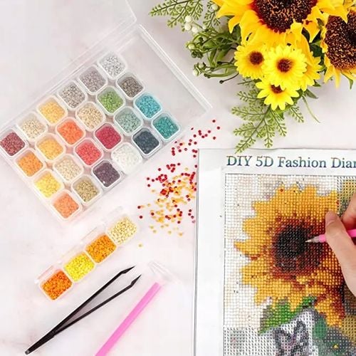 AKCESORIA DO MOZAIKI DIAMENTOWEJ DŁUGOPISY DO HAFTU WAŁEK TACKI POJEMNICZKI na Arena.pl