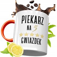 Kubek Pomarańczowy Dla Piekarza Prezent Z Nadrukiem Ze Zdjęciem