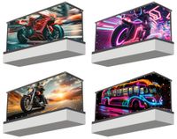 Osłona balkonowa mata ozdobna na balkon na wymiar MOTOCYKLE POJAZDY AUTA