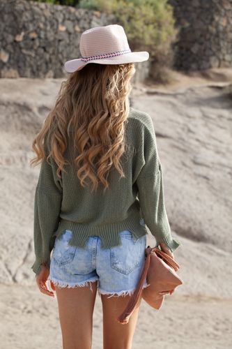 Sweter I294 Beżowy UNI na Arena.pl