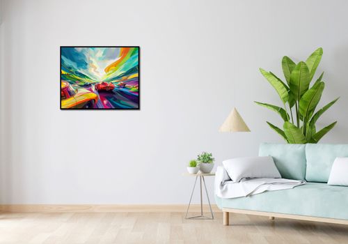 Plakat 76x60,5cm Wyścig Przy Barwach na Arena.pl
