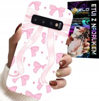 ETUI DO SAMSUNG GALAXY S10 PLUS - RÓŻOWE WSTAZKI WSTĄZKA MODNE WZORY CASE