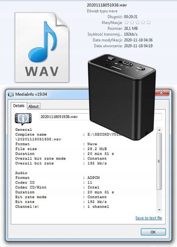 DYKTAFON PODSŁUCH SZPIEGOWSKI USB DETEKCJA 32GB na Arena.pl