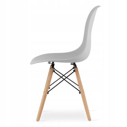 Zestaw stół okrągły TODI 100 biały + 4 krzesła OSAKA szare na Arena.pl