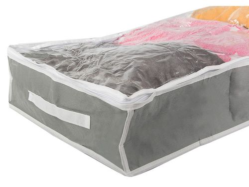 ZAMYKANY POJEMNIK PUDEŁKO ORGANIZER SUWAK POD ŁÓŻKO UBRANIA BUTY POŚCIEL na Arena.pl