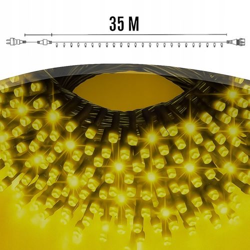 LAMPKI ŚWIATEŁKA CHOINKOWE 500LED ZEWNĘTRZNE WEWNĘTRZNE BIAŁE CIEPŁE 35M na Arena.pl