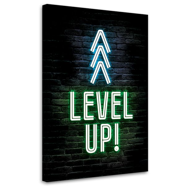 Obraz na płótnie, Napis Level up gaming 40x60 40x60 zdjęcie 1