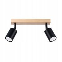 Spot Sufitowy Tuba Podwójny Prostokątny Czarny 2xGU10 VERDO Sollux Lighting