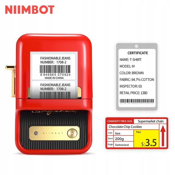 NIIMBOT B21 Drukarka Termiczna NAKLEJKI Bluetooth zdjęcie 2