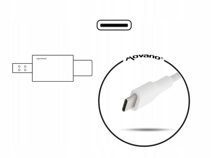 Zasilacz Ładowarka USB-C 65W do laptopa (Biały) zdjęcie 6