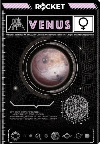 10X ZESZYT TOP 2000 A5 60 KARTEK, KRATKA +MARGINES, KOSMOS, PLANETY na Arena.pl