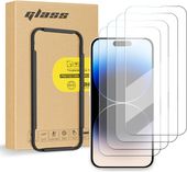 Zabezpieczenie ekranu dla iPhone'a 14 Pro, 6,1 cala, 4 sztuki, twardość 9H