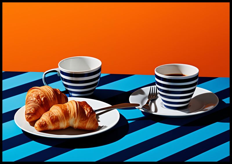 Plakat 100x70cm Croissanty zdjęcie 2