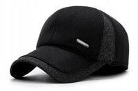 CZAPKA ZIMOWA MĘSKA Z DASZKIEM CIEPŁA CHOWANE NAUSZNIKI NA ZIMĘ MODNA