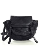 Marco Mazzini Torebka listonoszka skórzana saddle bag czarny