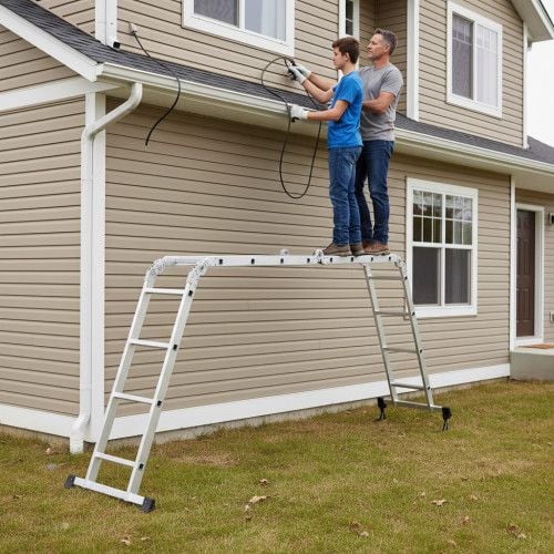 DRABINA ALUMINIOWA 4X4 WIELOFUNKCYJNA 150KG ANTYPOŚLIZGOWA na Arena.pl