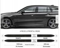 BMW 3 Kombi 2019+ Listwy CZARNE Boczne Drzwi