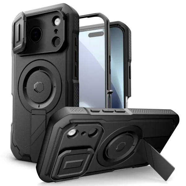 Etui Tech-Protect Kevlar MagSafe na iPhone 17 Pro - czarne zdjęcie 1