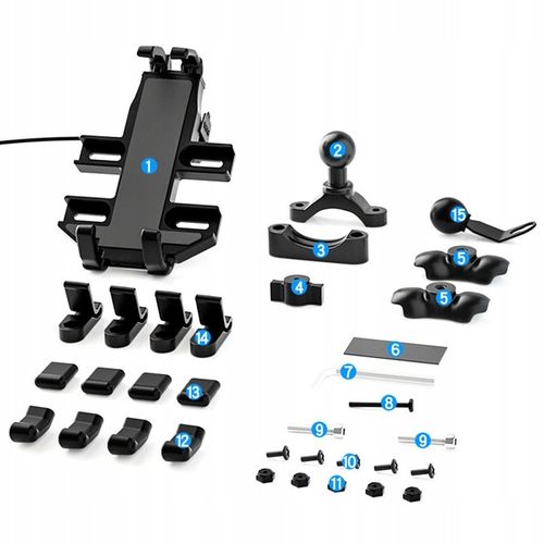 MOTOCYKLOWY UCHWYT TELEFON KIEROWNICĘ ŚRUBA RAMY na Arena.pl