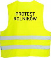 Kamizelka odblaskowa z nadrukiem PROTEST ROLNIKÓW logo napisem L STRAJK