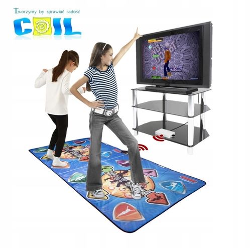 MATA MUZYCZNA PODWÓJNA TAŃCZENIA HDMI BEZPRZEWODOWA DLA DZIECI 32BIT 6W1 TV na Arena.pl