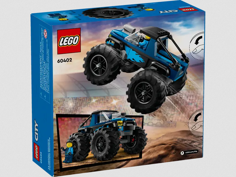 LEGO City Niebieski Monster Truck 60402 – Ekscytująca jazda i akrobacje! zdjęcie 5