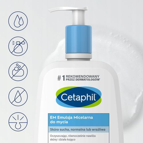 Zestaw Cetaphil EM Emulsja micelarna 500 ml i krem PS na Arena.pl