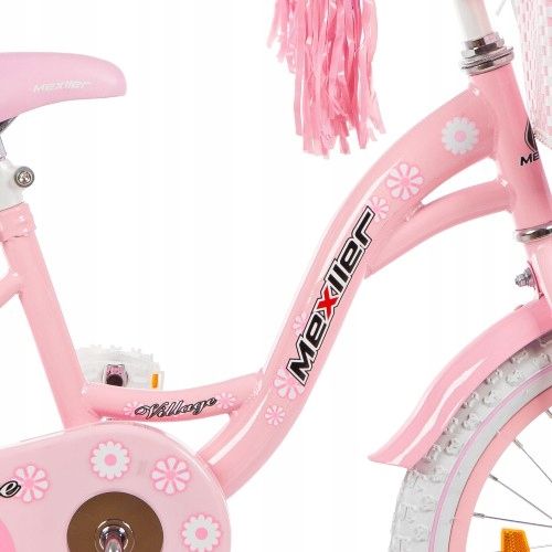 Rower dla dziewczynki Mexller 16" Village Rowerek dziecięcy + prowadnik na Arena.pl