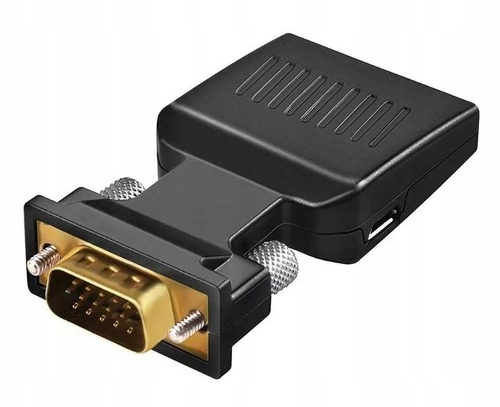 Przejściówka Adapter Konwerter VGA do HDMI + Audio zdjęcie 1
