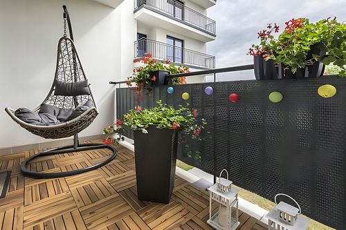 OSŁONA NA BALKON 95% GRAFITOWA NA TARAS PŁOT MATA BALKONOWA Z OKUCIAMI na Arena.pl