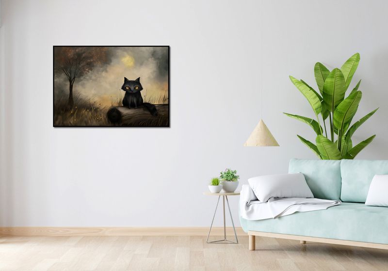 Plakat 100x70cm Czarny Kot zdjęcie 4