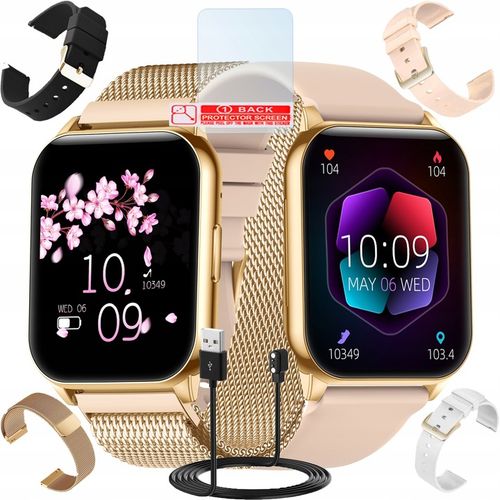 SMARTWATCH ZEGAREK DAMSKI POLSKIE MENU ROZMOWY CIŚNIENIE PULS SPORT ZDROWIE na Arena.pl
