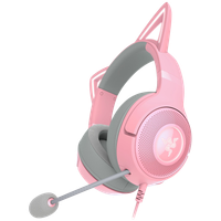 razer słuchawki gamingowe kraken kitty v2, różowe