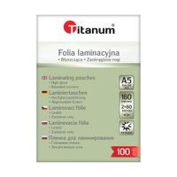folia do laminowania a5 100 sztuk 80 mic titanum