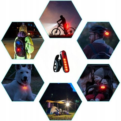 LAMPKA ROWEROWA PRZEDNIA I TYLNA LED MOCNA AKUMULATOROWA DO ROWERU ZESTAW na Arena.pl