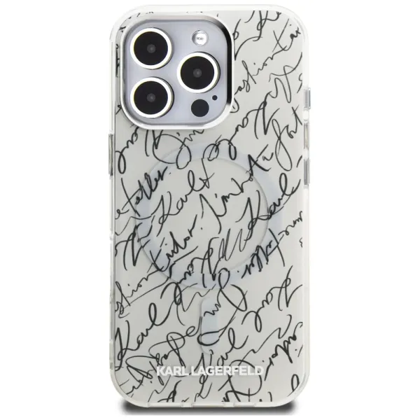 etui karl lagerfeld iml karl script pattern magsafe na iphone 16 pro zdjęcie 3