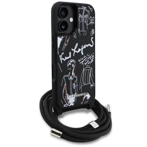 etui karl lagerfeld crossbody grained pattern & logo do iphone 16 na Arena.pl