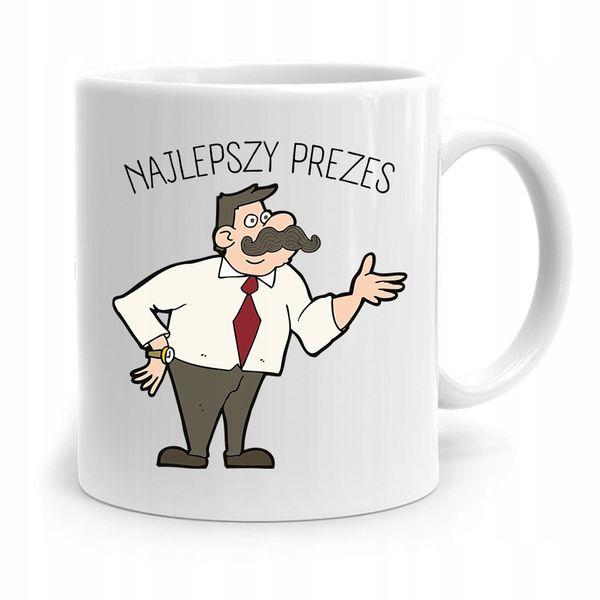 Dla Prezesa Viceprezesa Kubek Najlepszy Prezes Z Nadrukiem Ze Zdjęciem zdjęcie 1