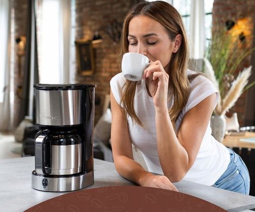 EKSPRES DO KAWY PRZELEWOWY 2w1 KAWIARKA Z TERMOSEM TERMOS 1,2L 800W na Arena.pl