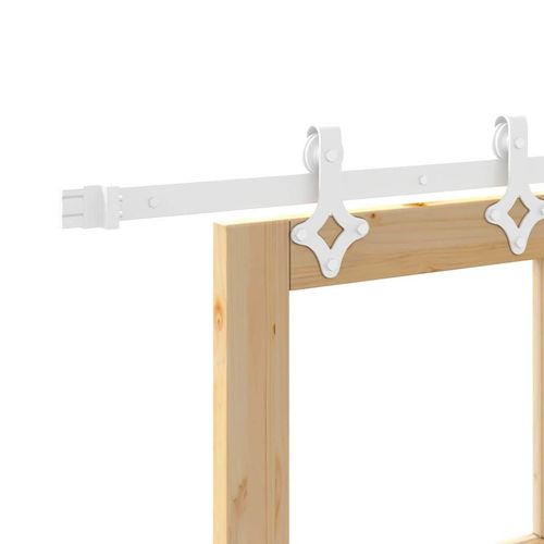 Drzwi przesuwane Brązowy 86 x 198.5 cm Drewno i metal na Arena.pl