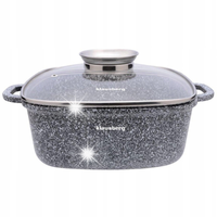 Garnek marmurkowy z pokrywką aromatyzer 2.8L 20cm gaz indukcja KLAUSBERG