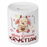 Skarbonka 330 Ml Dla Krystiana Syna Dziecka Z Nadrukiem Ze Zdjęciem