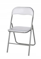 KRZESŁO KRZESEŁKO SKŁADANE ROZKŁADANE OGRODOWE CATERINGOWE BIUROWE BIAŁE