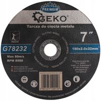 Tarcza do cięcia metalu Geko G78232 180x22,2 mm