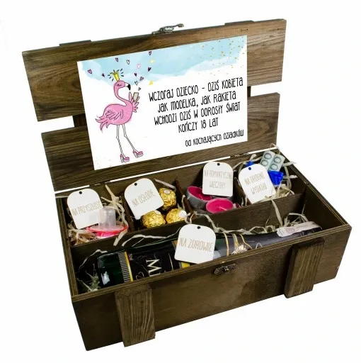 KUFEREK SKRZYNKA PREZENT NA URODZINY URODZINOWY 18 30 40 50 zdjęcie 12