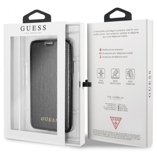 GUESS GUFLBKPXIGLTBK book iPhone X czarny Iridescent na Arena.pl