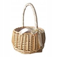 Koszyczek koszyk wiklinowy z kokardką Wielkanoc do święconki piknik