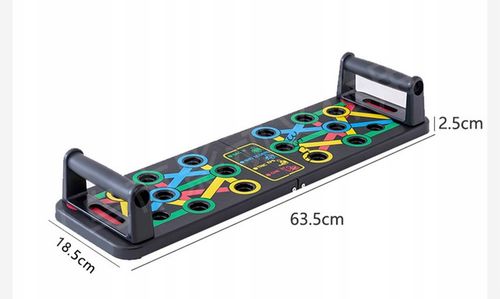 DESKA UCHWYTY DO POMPEK ĆWICZEŃ PLATFORMA PUSH UP BOARD WIELOFUNKCYJNA 14w1 na Arena.pl