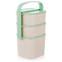 Menażka obiadowa plastikowa 3-poziomowa 2l, 2x1,15 l